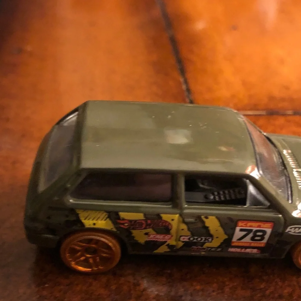 Toy Green Die-Cast Sedan - Olive Green